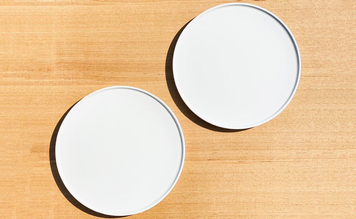 有田焼 シンプルモダンプレート 2枚セット 白マット【あや