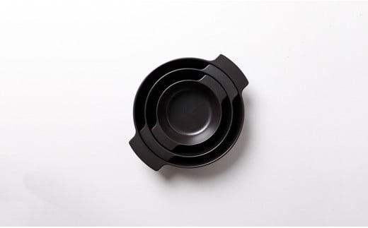 有田焼 ARITAJIKI potdish (L/M/S) 3個セット Black 【ヤマト陶磁器】
