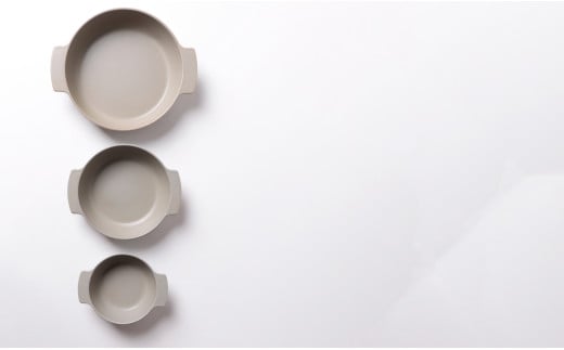 有田焼 ARITAJIKI potdish (L/M/S) 3個セット Gray【ヤマト陶磁器】
