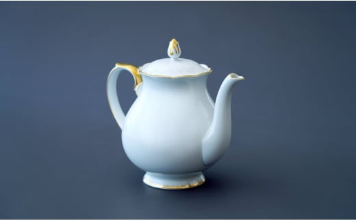 有田焼 ゴールドライン白磁・ポット【香蘭社】食器 白磁 