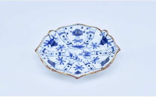 有田焼 間取芙蓉 輪花銘々皿 【まるぶん】 食器 うつわ 取