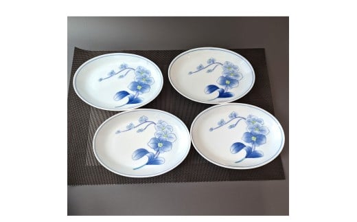 有田焼 華山窯 胡蝶蘭楕円 トレー皿 4枚セット【東洋セラミ