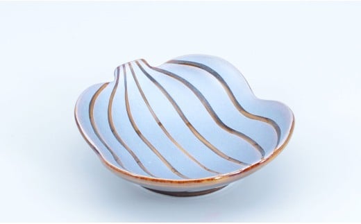 有田焼 色んな形の小皿 5点 セット（蒼×銀）【まるぶん】