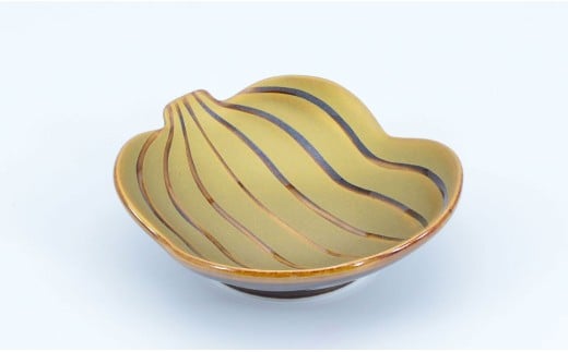 有田焼 色んな形の小皿 5点 セット（錆×金）【まるぶん】