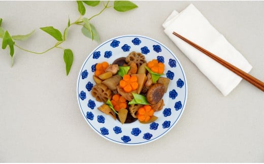 【宇賀なつみさんおすすめ！】有田焼 染付梅散し 深皿【源