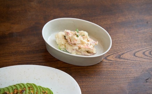 有田焼 14cm オーバルボウル（L）21cm オーバルプレート 2点セ