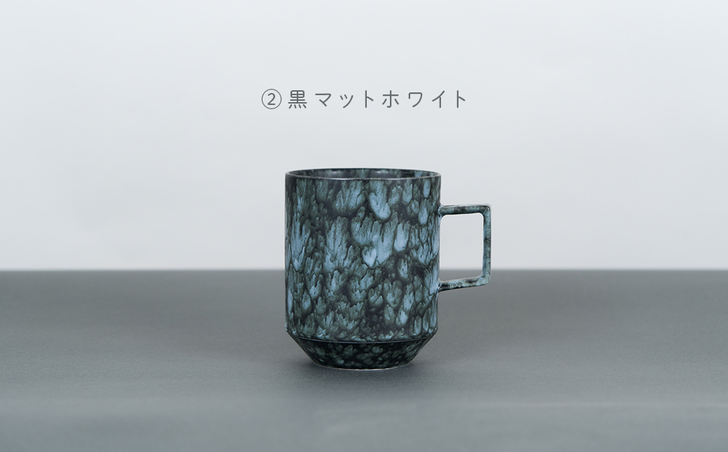 有田焼 8種類から選べるマグカップ 黒マットホワイト【金