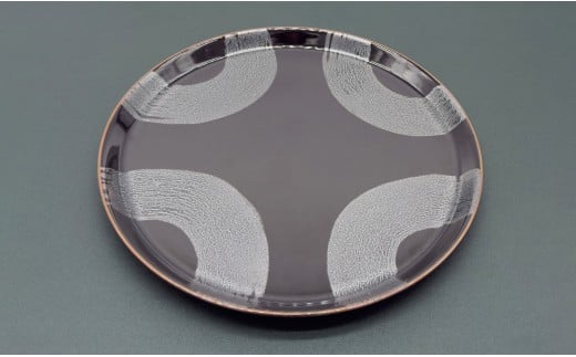 有田焼 銀砂シリーズ 丸まる・リムプレート 3枚セット 21cm×