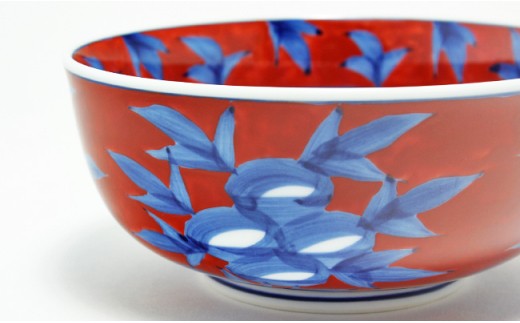 源右衛門窯 赤濃牡丹絵 器 食器 麺鉢 鉢 盛鉢 どんぶり 有田