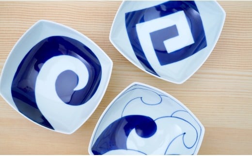 有田焼 染付正角浅鉢 5個セット【そうた窯】食器 器 うつわ