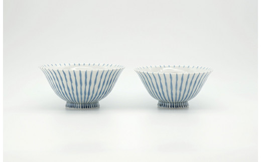 有田焼 十草飯碗 ペアセット 青雅堂 お茶碗 おちゃわん 食