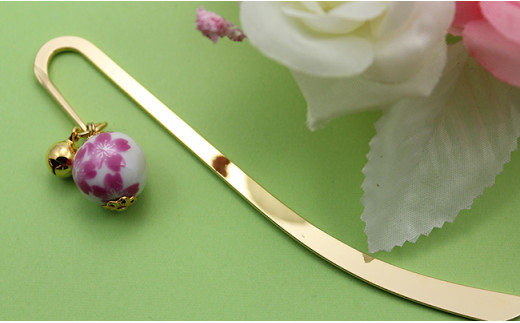 二宮閑山 有田焼ブックマーカー2個 桜紋様 青桜紋様 A12-198