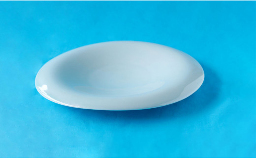 青白磁渕下りパスタ皿 有田焼 プレート 【神田陶器店】 A22-