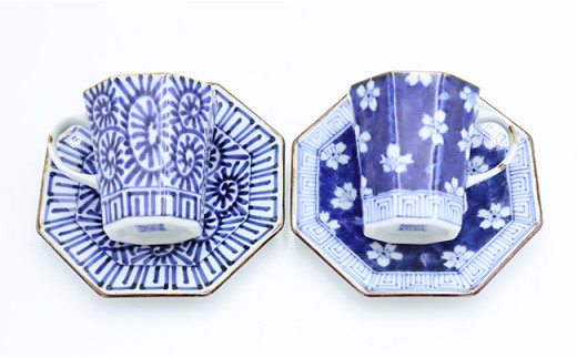 有田焼 福泉窯 コーヒー碗皿ペアセット 陶窯みかわや AA70-10