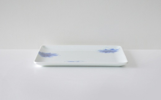 有田焼 鉄仙シリーズ 正角皿(青) 聡窯 皿 食器 うつわ 器 ギ