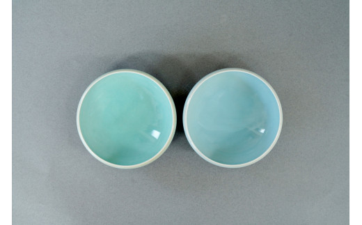 有田焼 翡翠天青3寸小鉢 2色セット【梶原大敬 茂正工房】器