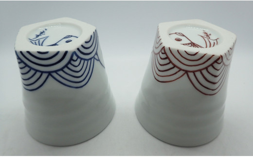 鯛ぐい吞みセットand箸置きセット やきもの工房こすず A24-13