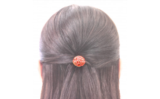 cocosara 有田焼 The longed-for red rose ヘアゴム＆イヤリング A10-18