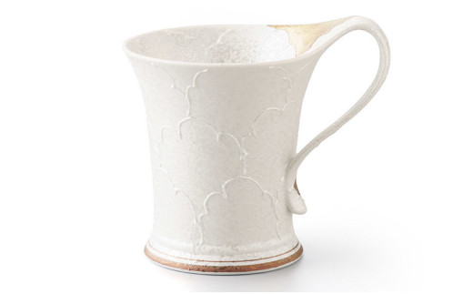 パール牡丹流転マグカップ（ゴールド・プラチナ）ペア 柳