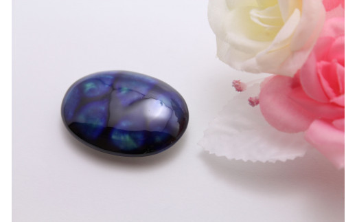 帯留め 釉彩るりブルー 有田焼アクセサリー二宮閑山 和装