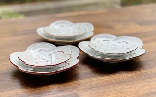 有田焼 田清窯 梅むすび皿 6枚セット【まるふく】器 うつわ