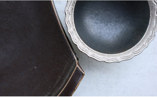 有田焼 黒 Koku 5点セット【まるふく】器 うつわ 食器 黒い器