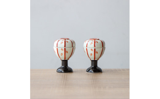 有田焼 錦おひな様 ぼんぼり珍味入れ 飾り皿セット【山忠