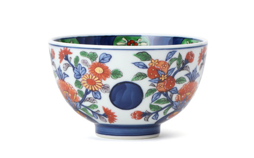 源右衛門窯 古伊万里風花籠手 飯碗 器 食器 お茶碗 ごはん 