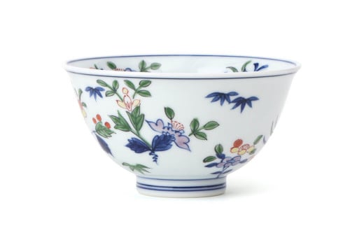 源右衛門窯 染錦小花散し 器 食器 お茶碗 飯碗 ごはん 茶碗 