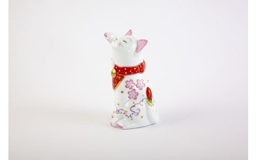 有田焼 招福猫 miw 撫子 子【賞美堂本店】オブジェ 置物 招