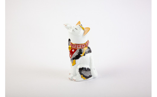 有田焼 招福猫 miw 椿 子【賞美堂本店】オブジェ 置物 招き