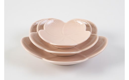 有田焼【其泉】紅白梅形皿 大中小 6枚 セット【賞美堂本店