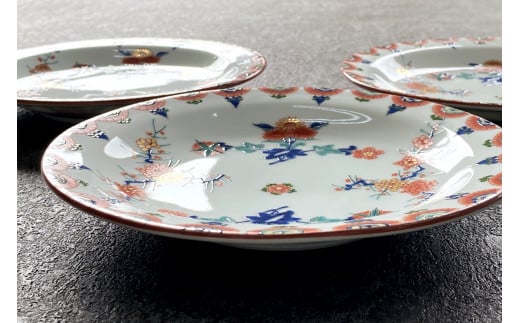 有田焼 其泉 梅菊文和皿 18.5cm 4枚セット【賞美堂本店】器 