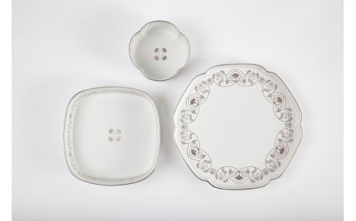 有田焼 其泉 ゆいからくさ 白金 5点セット 書籍付【賞美堂