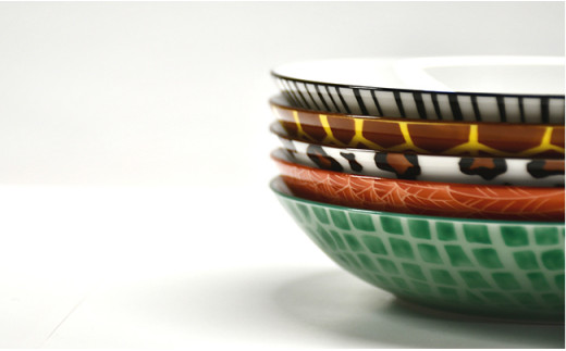 【有田焼・香蘭社】サファリ・ボール&ディナー皿10点セッ