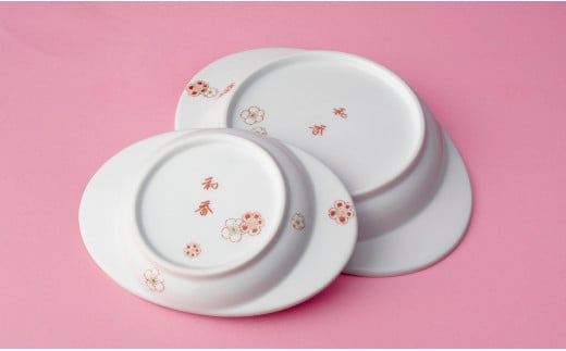 肥前赤絵窯元 鷹巣 お食い初め器揃え 女の子用 百日お祝い 