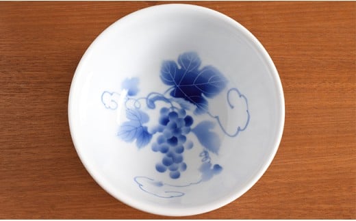 深川製磁 有田焼 ブルーワイナリー麺丼＆ゴブレットセット