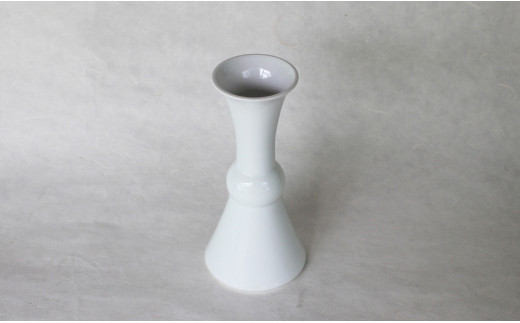 現代の名工 矢鋪與左衛門作 白磁 尊式花入れ 職人技術の結