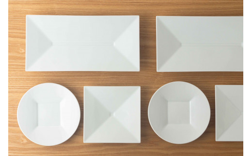 【川上元美デザイン】Rin 角皿 & 丸皿 6枚セット【KIHARA】有