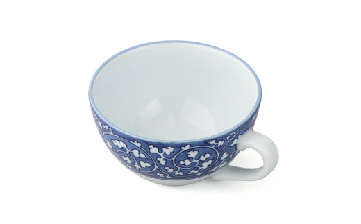 源右衛門窯 染付唐草濃 スープ碗 器 食器 皿 デザートカッ