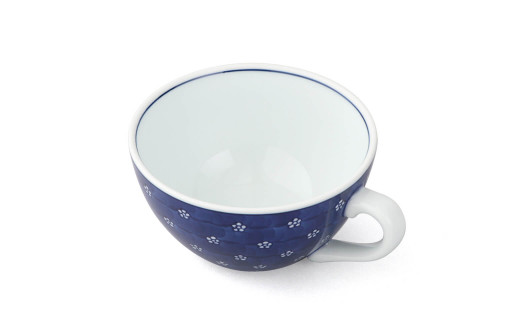 源右衛門窯 染付梅地紋 スープ碗 器 食器 皿 デザートカッ