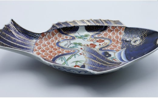 梶謙製磁社 有田焼 招福鯛メデタイシリーズ 松竹梅文様(大