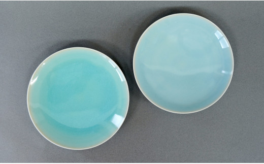 有田焼 翡翠天青取皿 2枚セット【梶原大敬 茂正工房】器 う