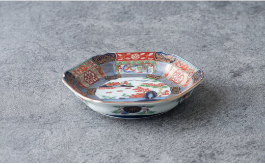 有田焼 【復刻古伊万里】 錦色絵銘々皿 14cm 2枚セット 大慶 