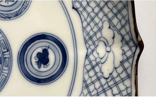 有田焼 染付暦 祥瑞手 (しょんずいて) ペア和皿【有田焼 花