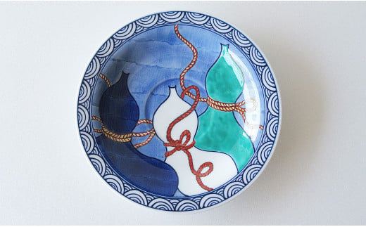 【篠英陶磁器オリジナル】 有田焼 色鍋島瓢紋 珈琲碗皿 篠