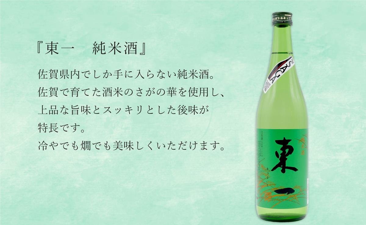 <佐賀の日本酒飲み比べ> 宮の松 純米酒 七割磨き / 東一 純