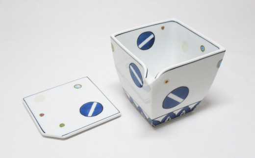 有田焼 色彩濃丸紋 徳利&盃セット 酒器 とっくり ぐいのみ 