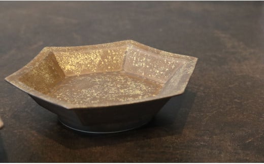 【まるふくオリジナル】有田焼 Hexagon ブロンズ雲金２個セ