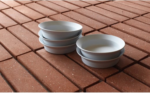 1616/ TY Round Deep Plate 120 Grey 5枚セット グレー ライトグレー 